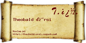 Theobald Örsi névjegykártya